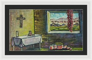 Chilies and corn - Framed Print