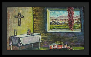 Chilies and corn - Framed Print