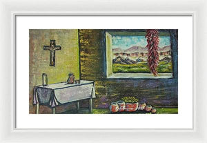 Chilies and corn - Framed Print