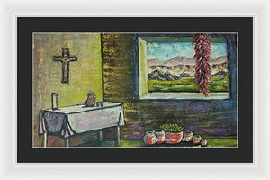 Chilies and corn - Framed Print