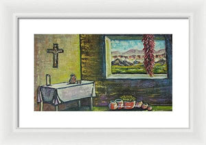 Chilies and corn - Framed Print