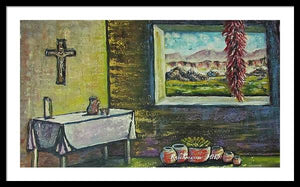 Chilies and corn - Framed Print