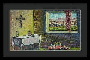 Chilies and corn - Framed Print