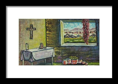 Chilies and corn - Framed Print