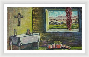 Chilies and corn - Framed Print