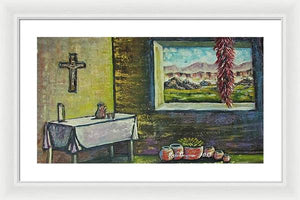 Chilies and corn - Framed Print