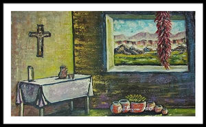 Chilies and corn - Framed Print