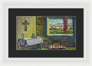 Chilies and corn - Framed Print