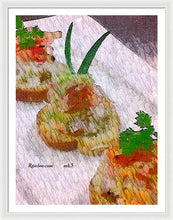 Load image into Gallery viewer, Crab on crostini - Framed Print