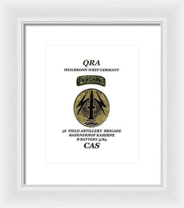 My old unit patch - Framed Print