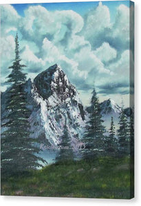Snowy mountain - Canvas Print