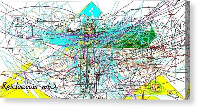 Study Of Color Lines - Canvas Print